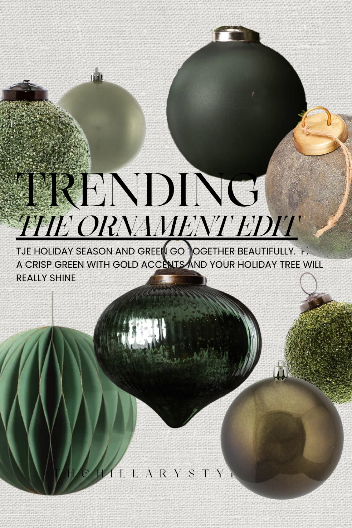 Trending tones of the season is shades green. Christmas decor. Holiday Decor. Seasonal decor. Holiday Tree.

#LTKSeasonal #LTKhome #LTKHoliday