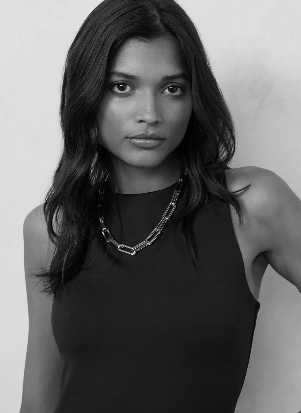 Silver Tone Square Link Necklace | Mint Velvet