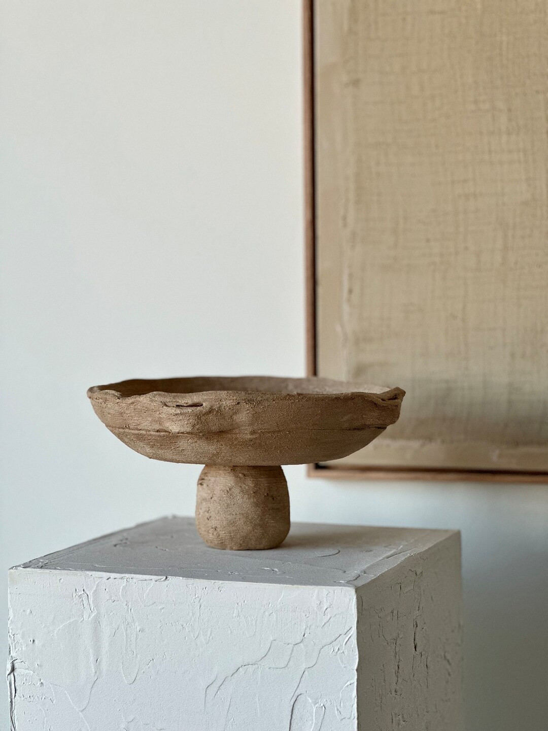 Hand Made Pottery Dish, Clay Dish 9.5'' Wide, Artisan Hand Made Poterie, Catchall Dish, Wabi Sabi... | Etsy (US)