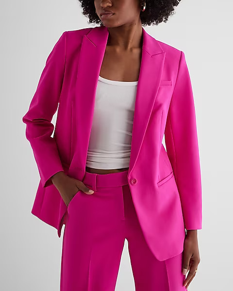Editor One Button Boyfriend Blazer | Express
