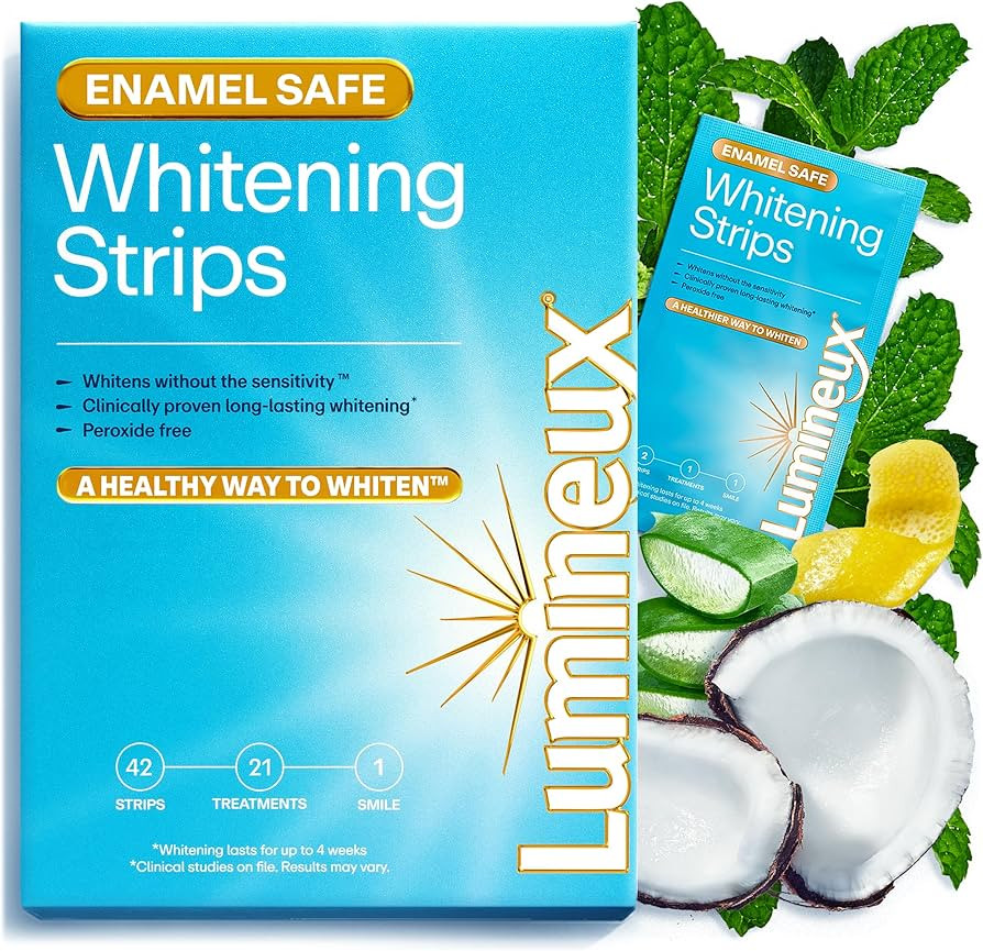 Lumineux Teeth Whitening Strips 21 Treatments – Peroxide Free - Enamel Safe for Whiter Teeth - ... | Amazon (US)