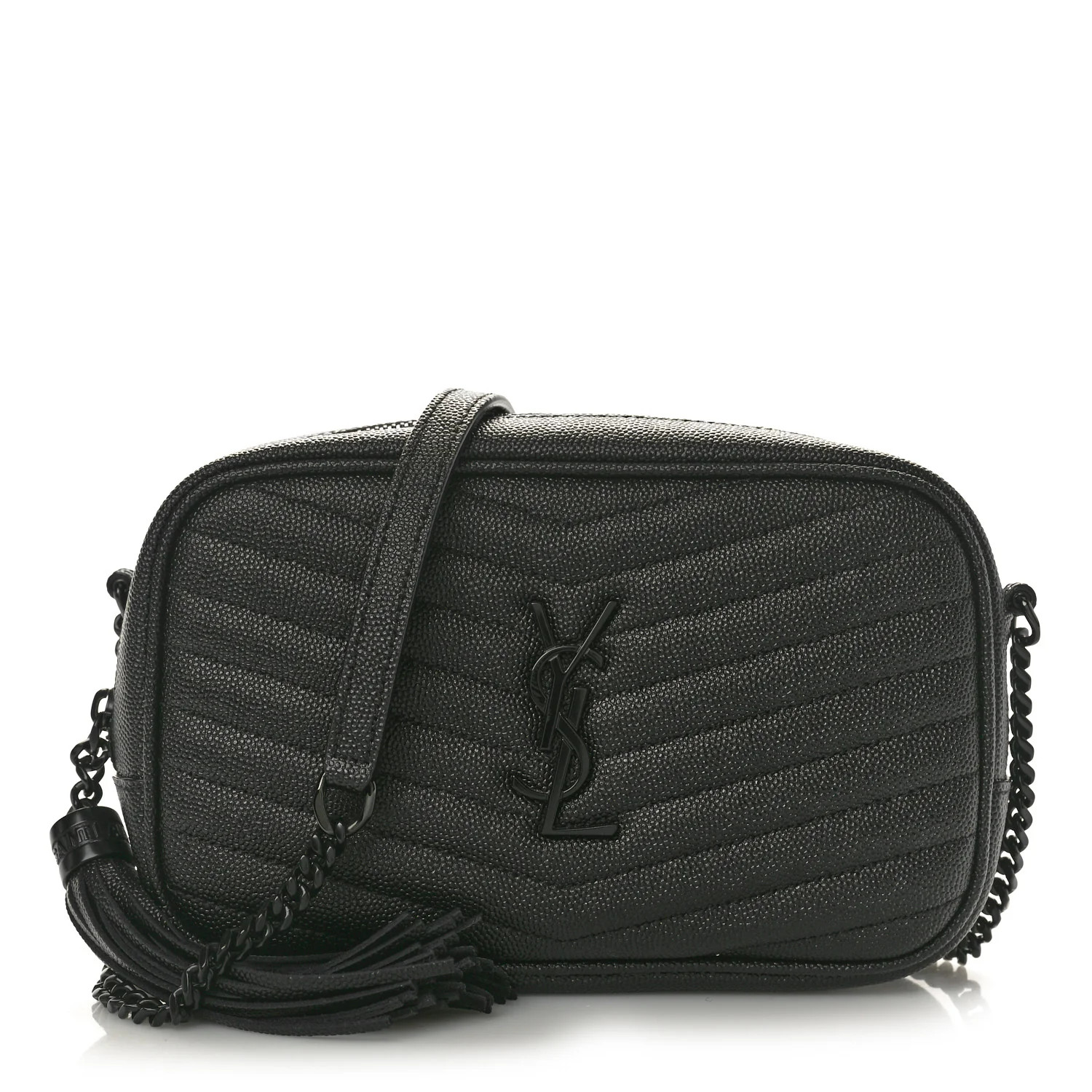 Grain De Poudre Matelasse Monochrome Monogram Mini Lou Camera Bag Black | FASHIONPHILE (US)