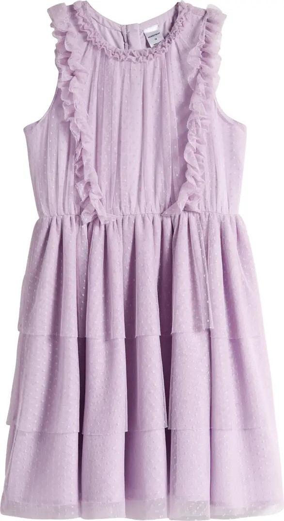 Kids' Mesh Ruffle Dress | Nordstrom