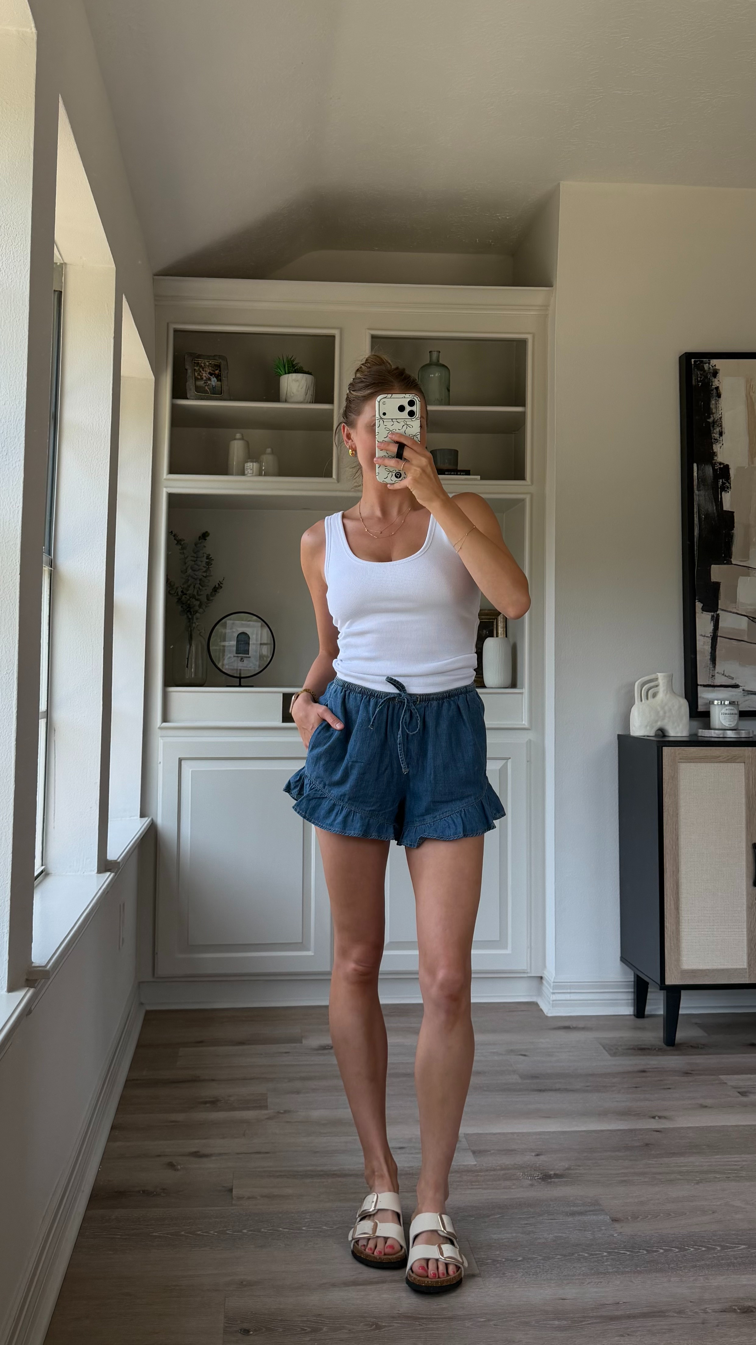 Casual summer outfit | tank has built in bra - wearing small, shorts are XS but meant to grab S 

 #LTKootd #LTKmomlife