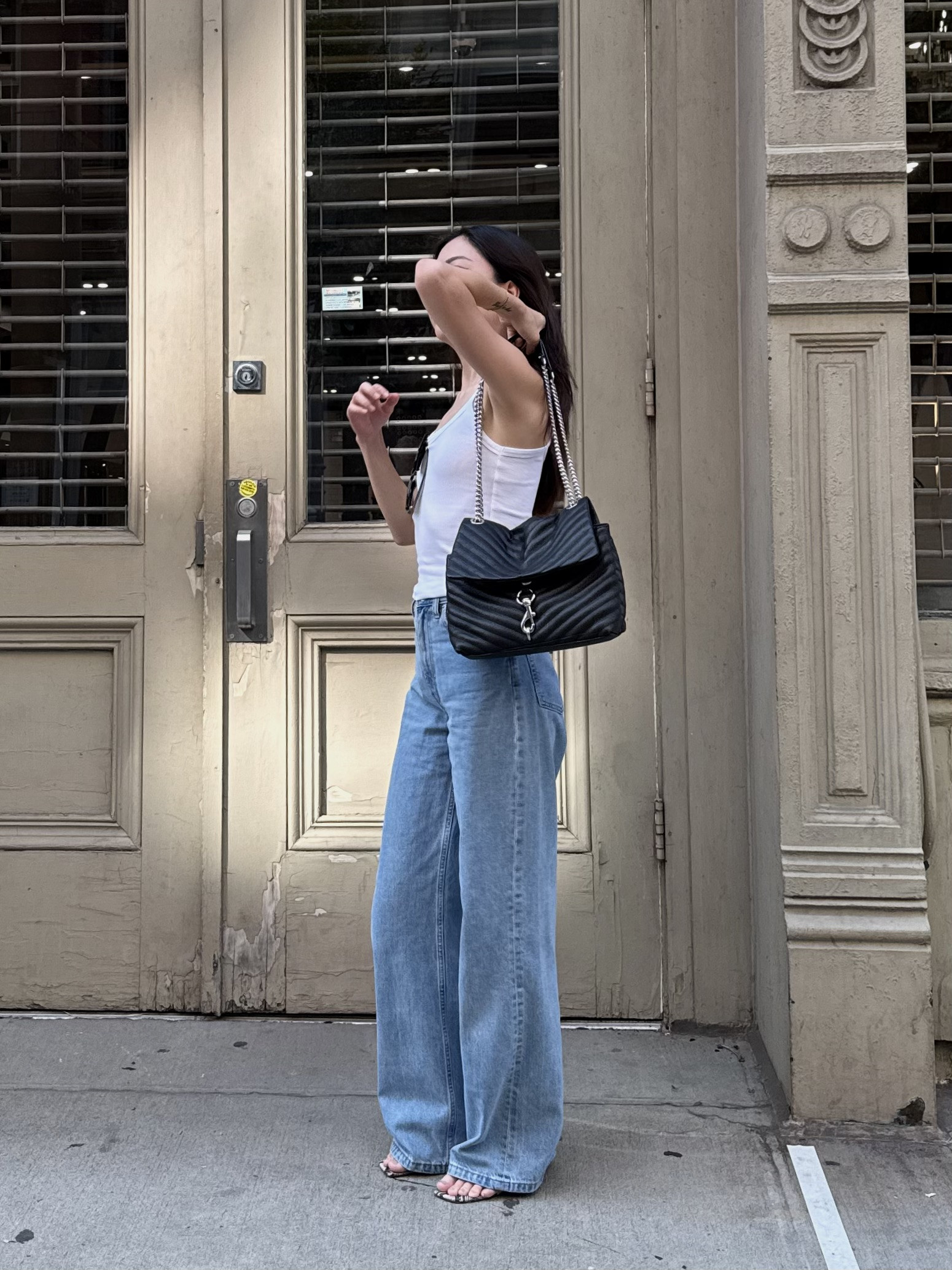 soho day - tank: aritzia, jeans: everlane, heels: reformation (old), bag: Rebecca Minkoff 

#LTKItBag #LTKStyleTip