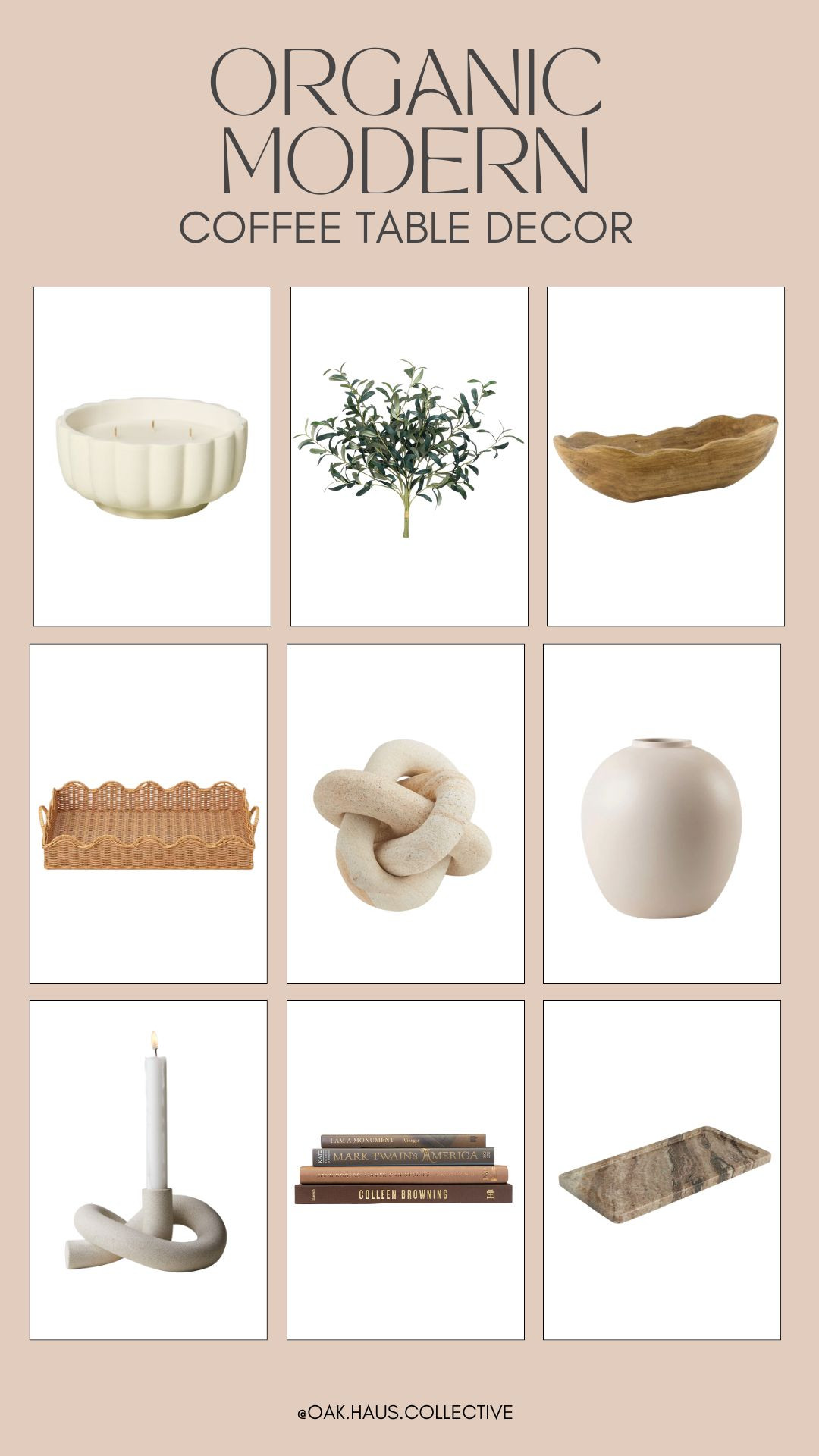 Organic Modern Coffee Table Decor #organicmodern #interiordesign #homedecor #coffeetable 

 #LTKHome #LTKStyleTip