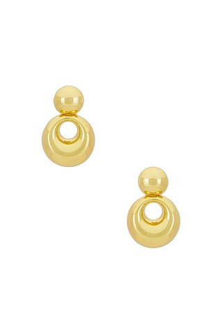 Lele Sadoughi Medallion Drop Earrings in Gold - Metallic Gold. Size all. | FWRD 