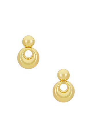 Lele Sadoughi Medallion Drop Earrings in Gold | FWRD | FWRD 