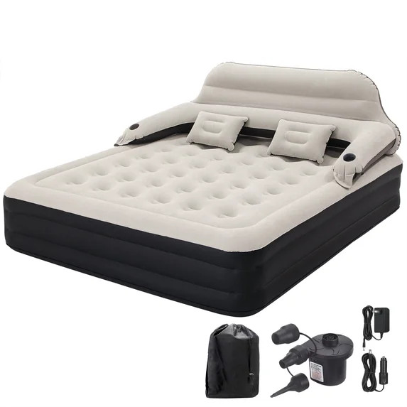 Honeydrill 15" King Air Mattress with Headboard, Airbed Inflatable Couch with Pump | Walmart (US)