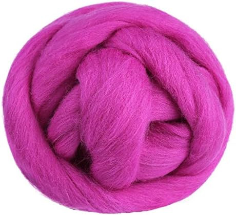 Jupean 3.53oz Wool Roving Yarn, Fiber Roving Wool Top, Wool Felting Supplies, Pure Wool, Chunky Yarn | Amazon (US)