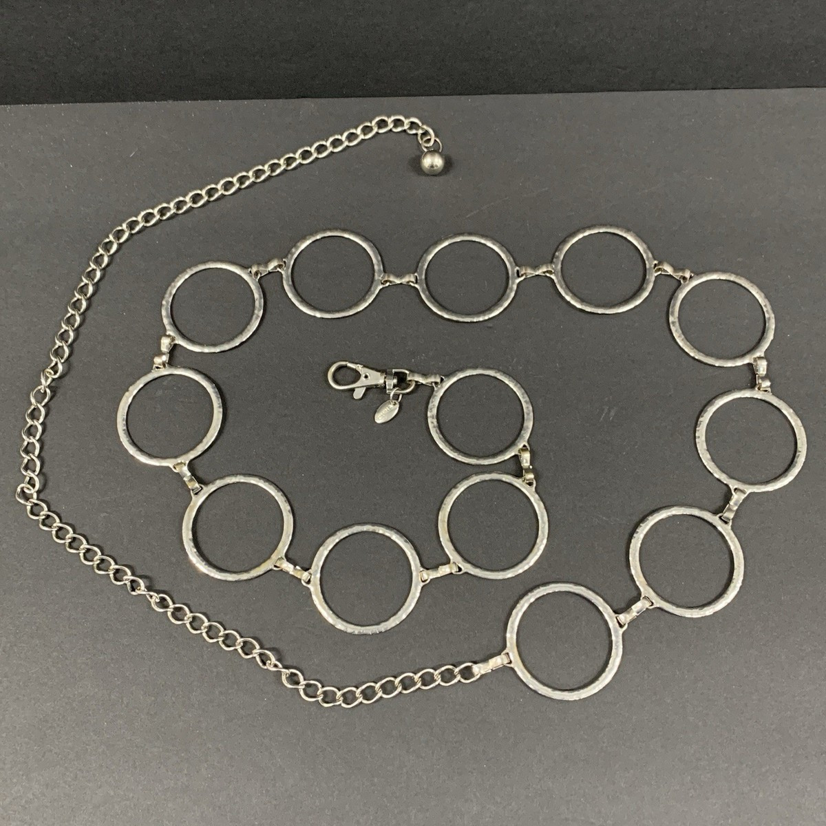 Silver Tone Hoop Go-go Belt Chain Jewelry Disco Boho Whimsical Twee Metal Artsy | eBay US