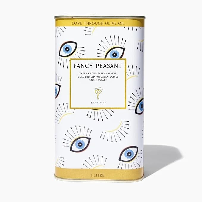 Fancy Peasant Everything Olive Oil, 1L Tin of Greek Extra Virgin Olive Oil, Polyphenol Rich EVOO ... | Amazon (US)