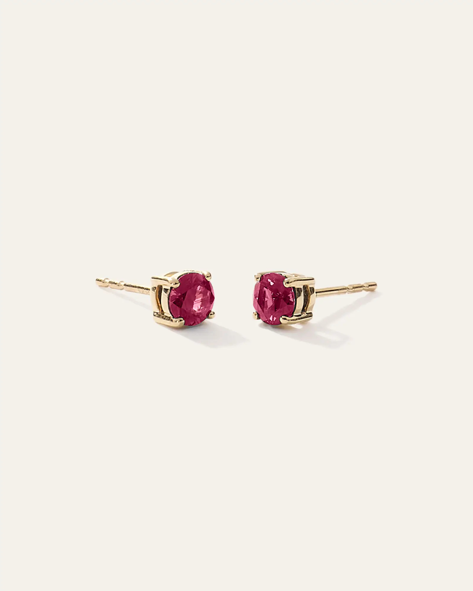 14K Gold Gemstone Solitaire Studs | Quince