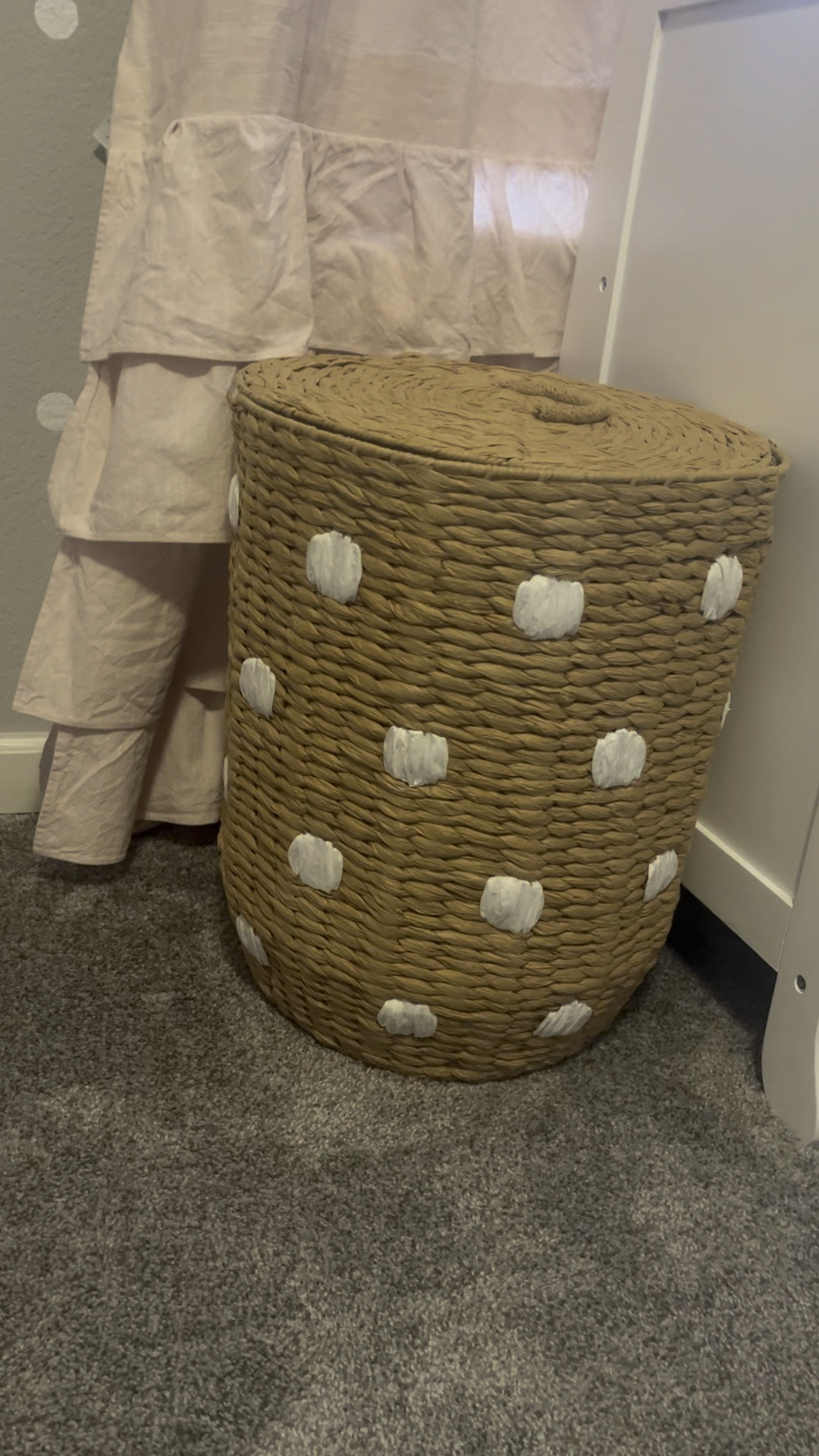 Target kids floor natural hamper. It’s has a plastic bin inside that is easy to remove and clean if needed. 

#LTKkids #LTKVideo #LTKhome