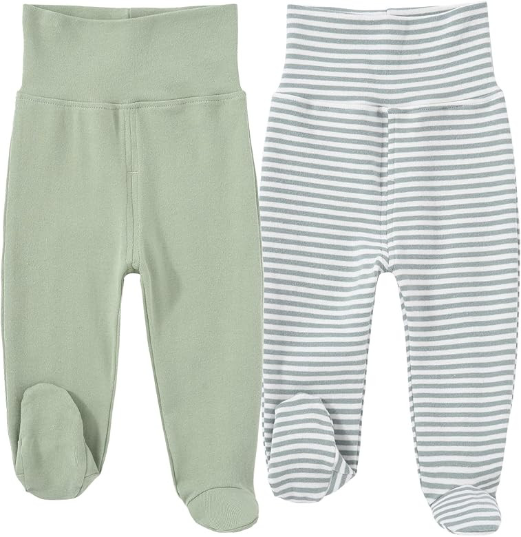 HahaNice Baby Footed Pants Cotton Newborn Leggings 0-12 Months | Amazon (US)