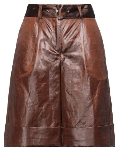 Peserico Woman Shorts & Bermuda Shorts Chocolate brown Size 2 Linen, Polyester, Cotton | YOOX (US)