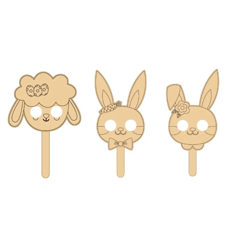 Easter Color Your Own Wood Mask, by Way To Celebrate | Walmart (US)