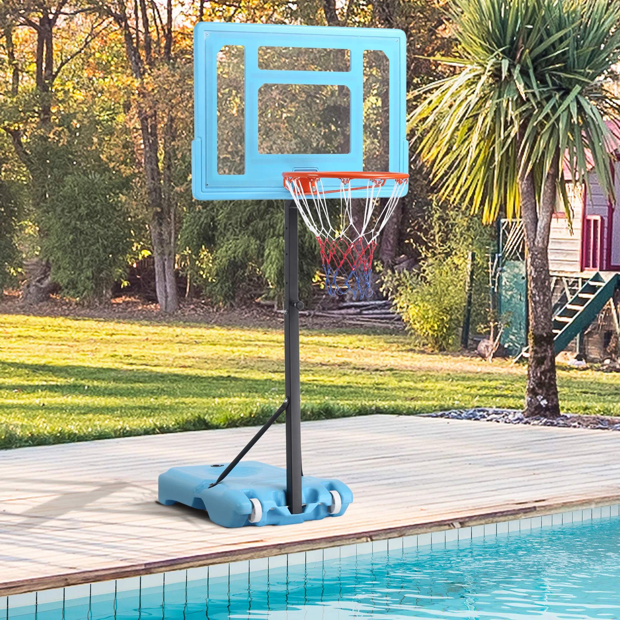 Soozier Height Adjustable 68" Steel Outdoor Basketball Hoop & Reviews | Wayfair | Wayfair North America