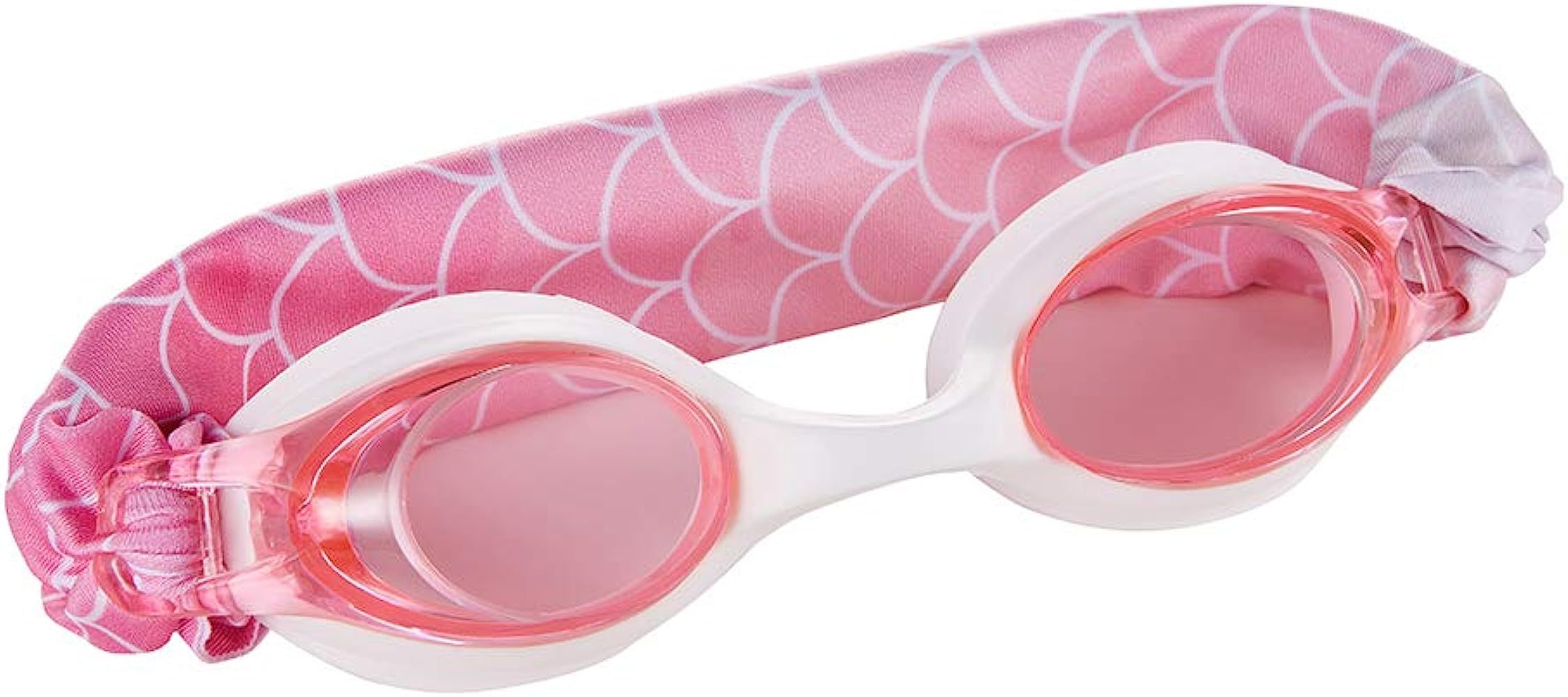 New Pink Mermaid fabric cloth Swim Goggles，Summer Fashion Anti Fog Uv Swim Goggles with Fabric Strap | Amazon (US)