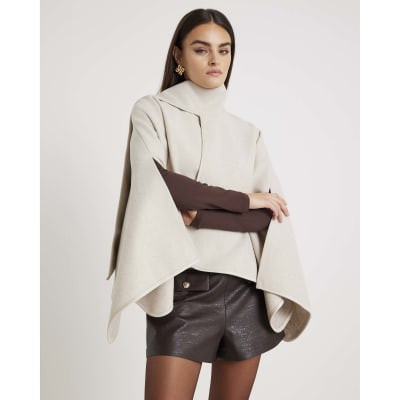 Cream Scarf Cape | River Island UK & IE