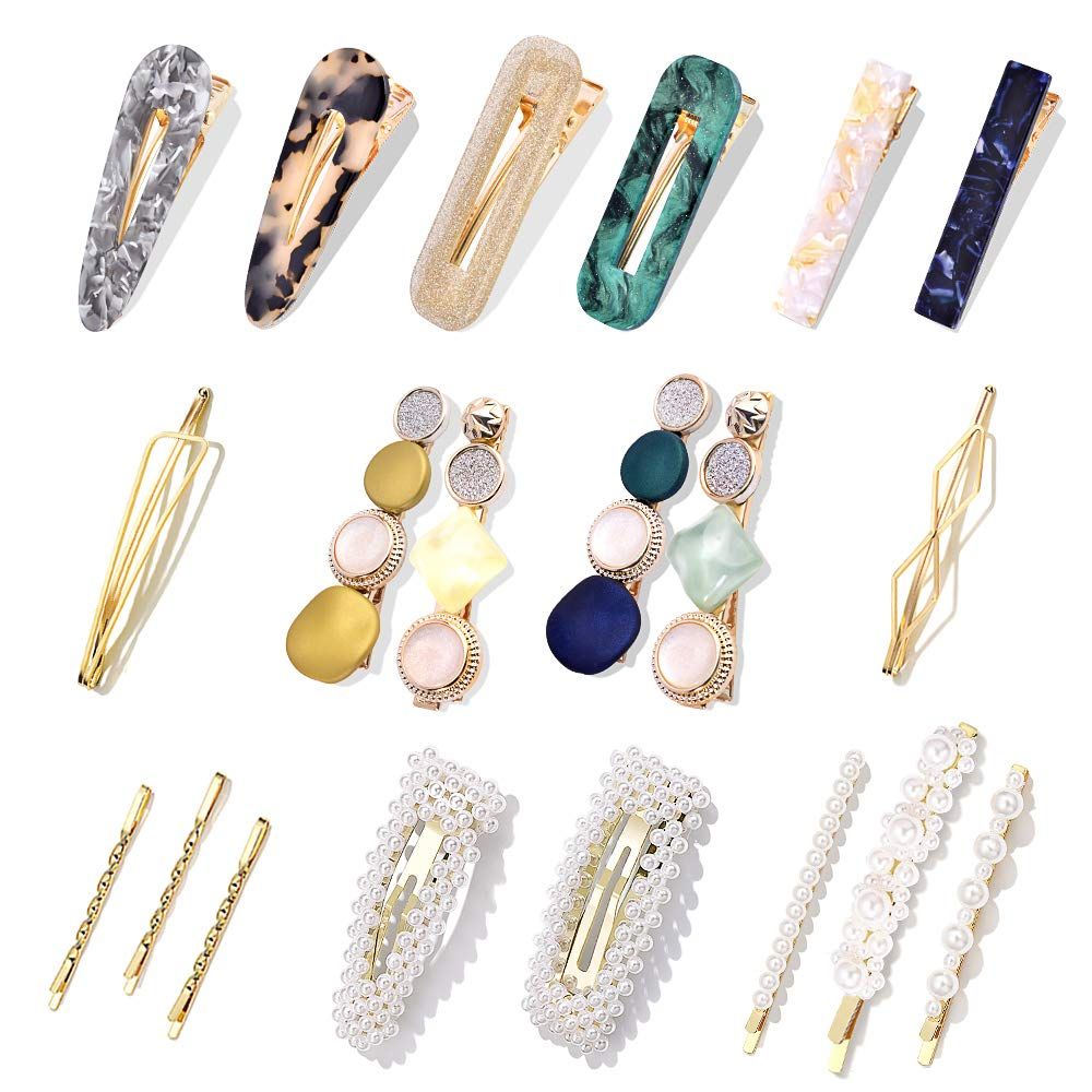 20Pcs Pearl Hair Clips - Cehomi Fashion Korean Style Pearls Hair Barrettes Sweet Artificial Macar... | Amazon (US)