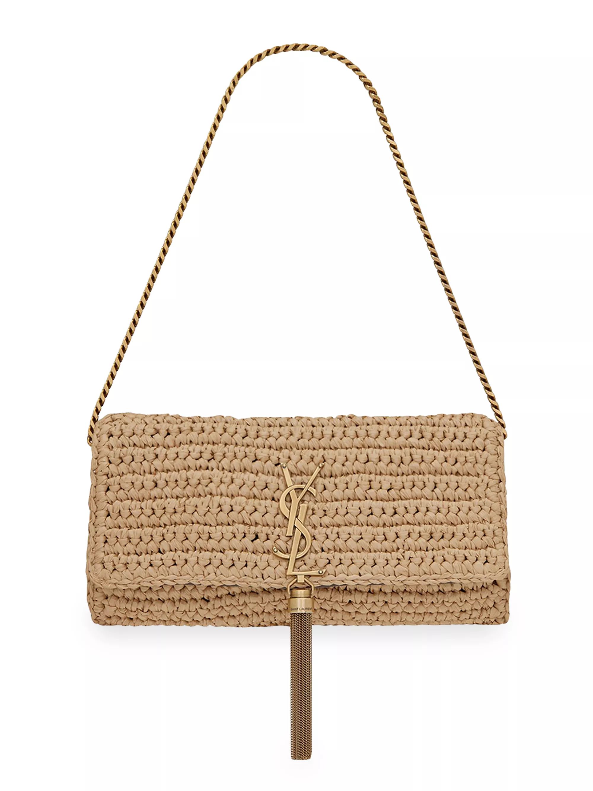 Kate 99 Chain Bag With Tassel In Raffia | Saks Fifth Avenue