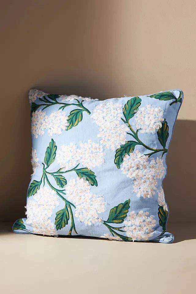 Rifle Paper Co. Hydrangea Pillow | Anthropologie (US)