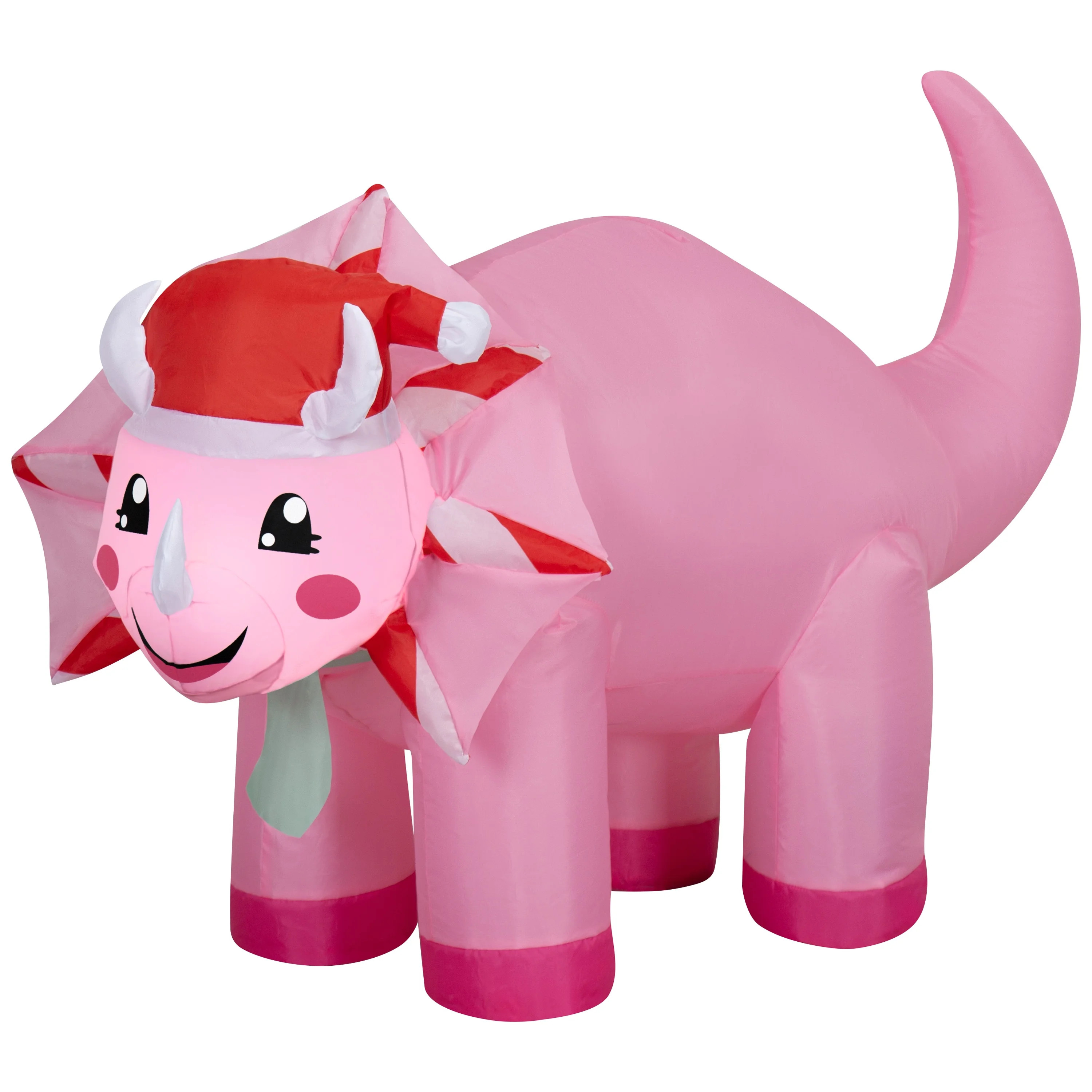 25 in Festive Triceratops Christmas Airblown Yard Inflatable, Pink, by Holiday Time | Walmart (US)