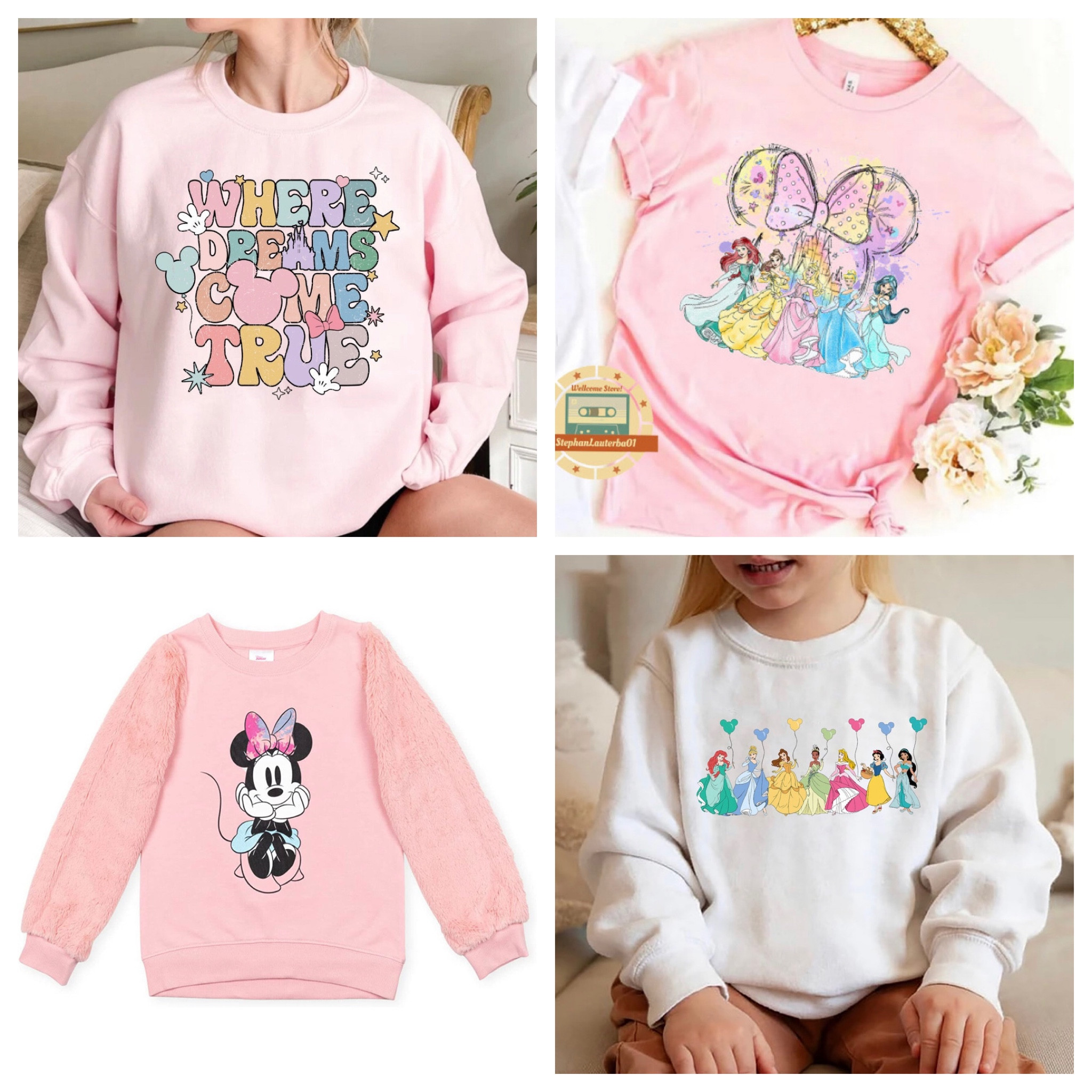 Disney travel day outfits - shirt + sweatshirts. I got the same shirt as the girls but in the color Heather Raspberry and loved it! 

#LTKkids #LTKfamily