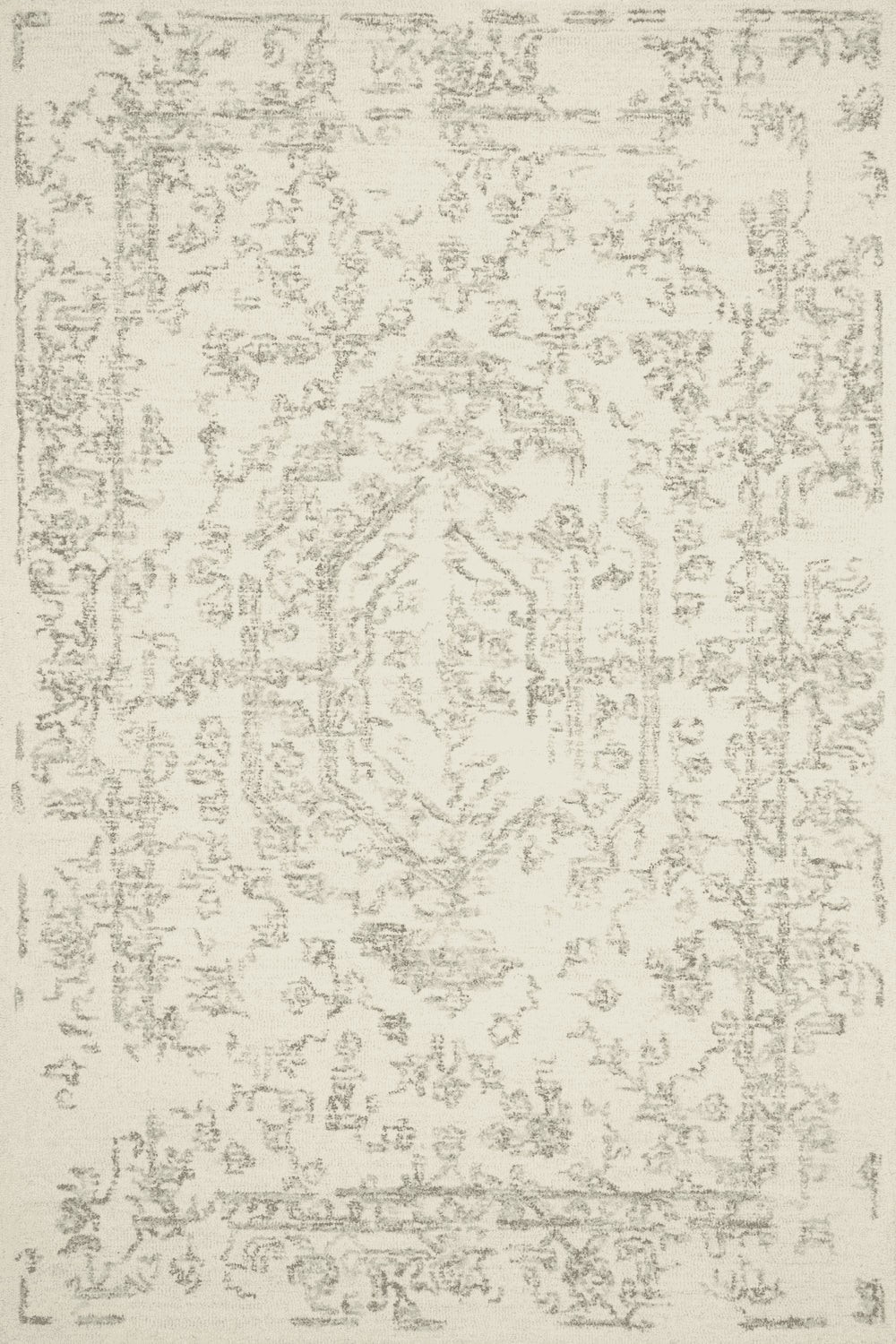 Annie Hooked White & Grey Rug | Burke Decor