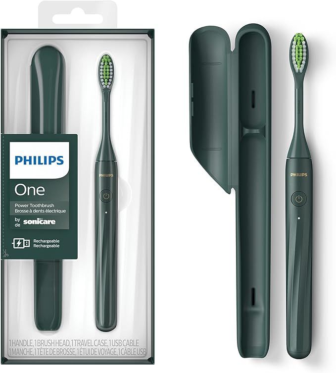 Philips One by Sonicare Rechargeable Toothbrush, Green, HY1200/08 | Amazon (CA)