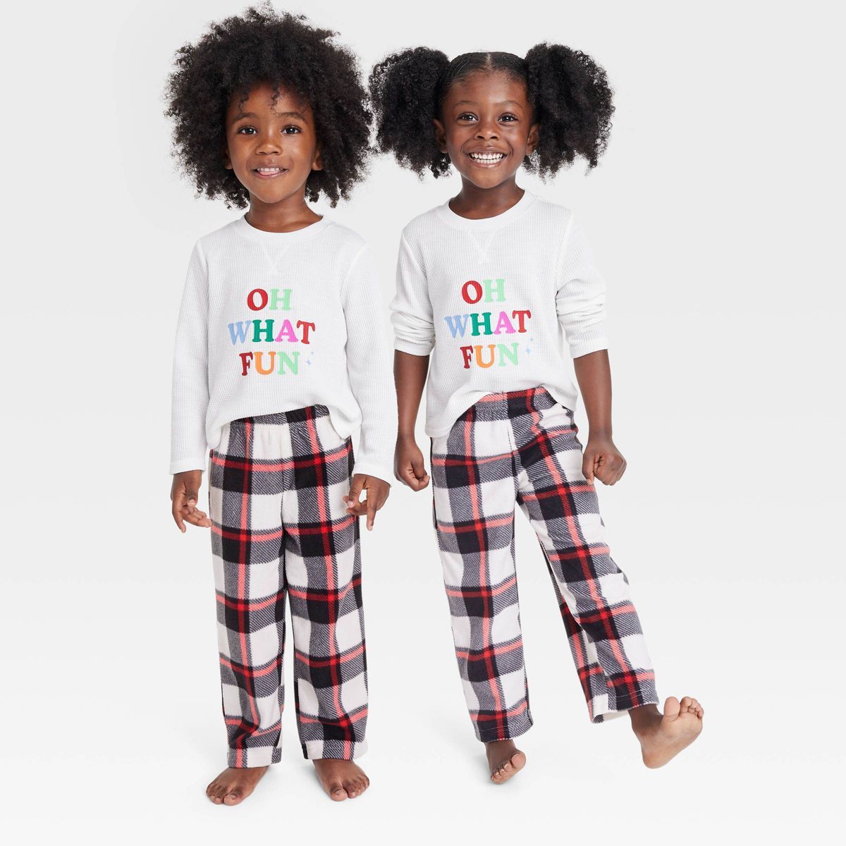 Toddler Buffalo Check Fleece Matching Family Pajama Pants - Wondershop™ Black | Target