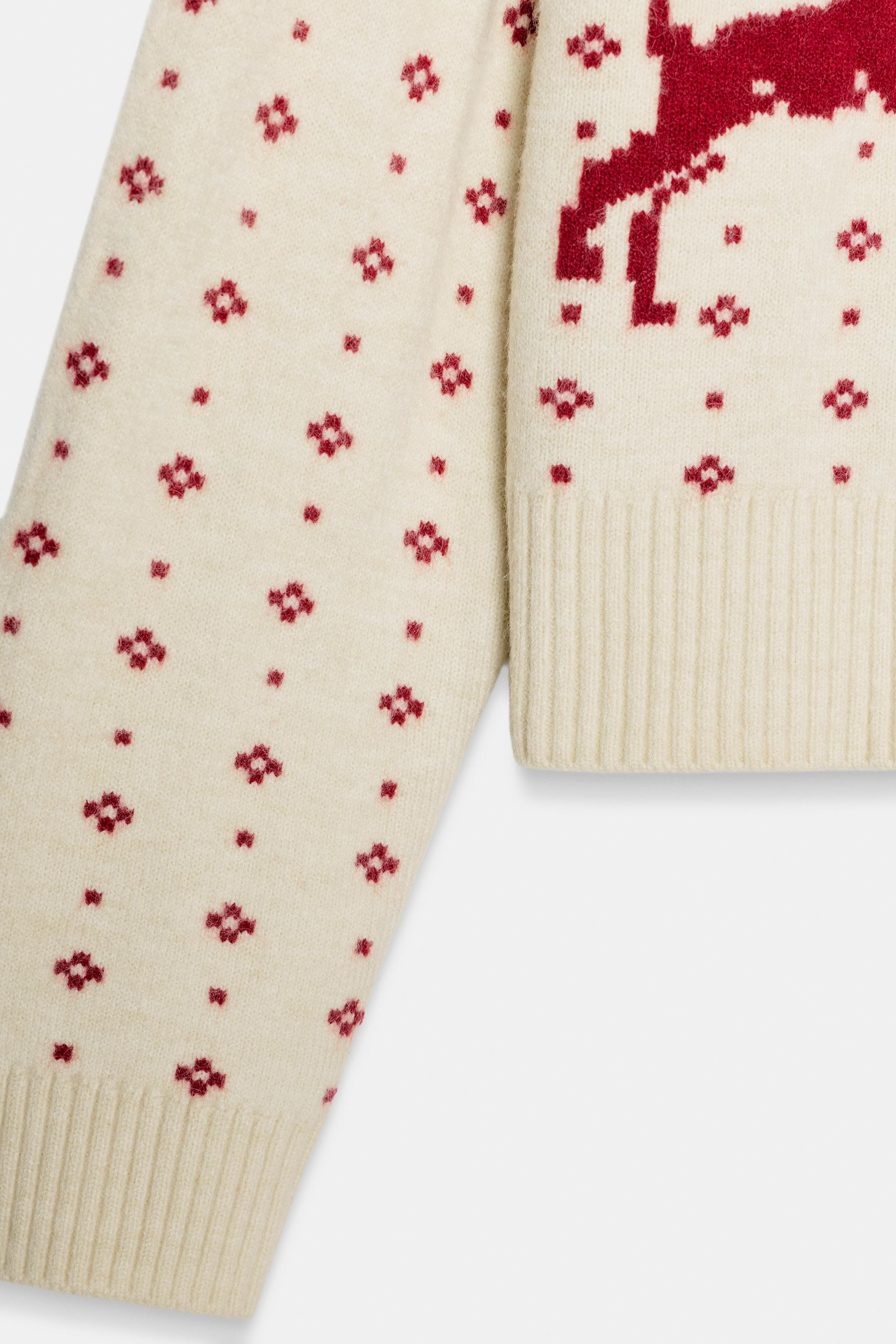 CHRISTMAS JACQUARD KNIT JUMPER | Zara US