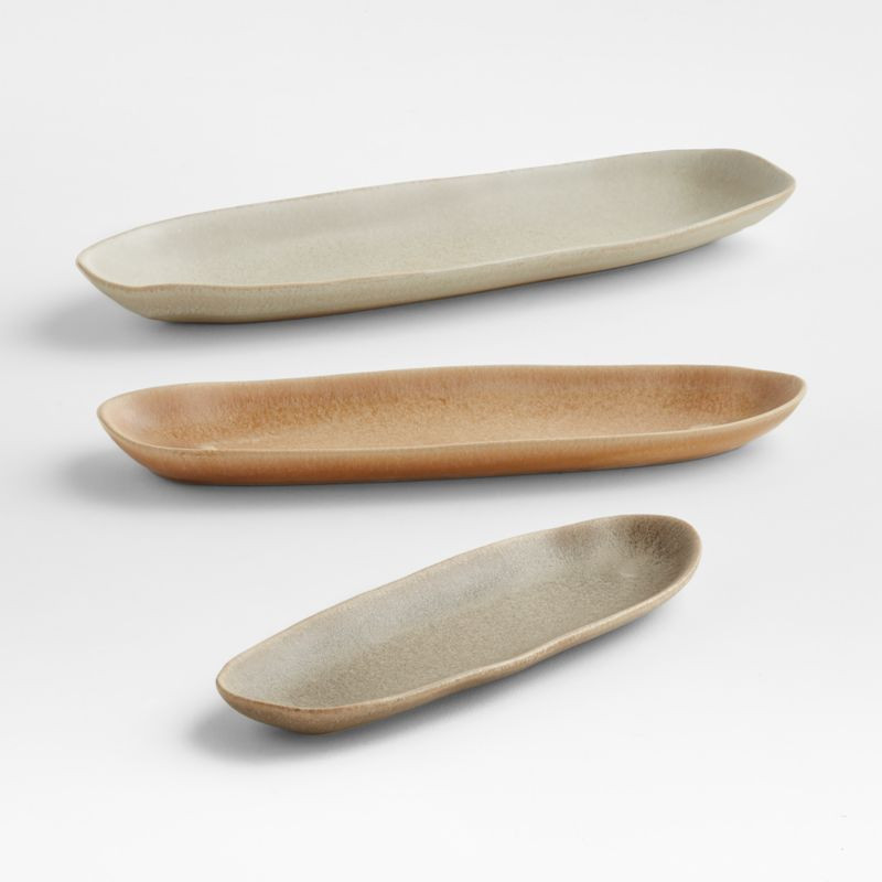 Grove Neutral Trays, Set of 3 + Reviews | Crate & Barrel | Crate & Barrel