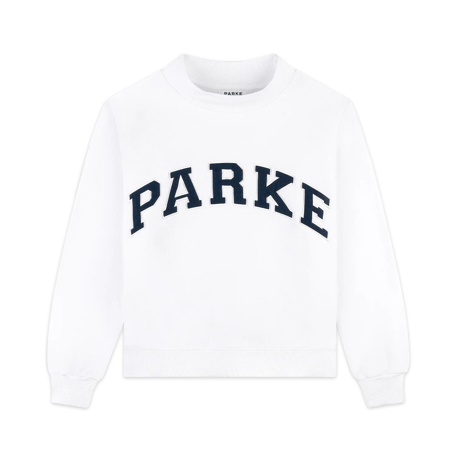 OG Varsity Mockneck - White + Denim | Parke