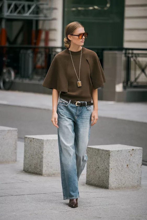 CAPE SLEEVE KNIT SWEATER | Zara US