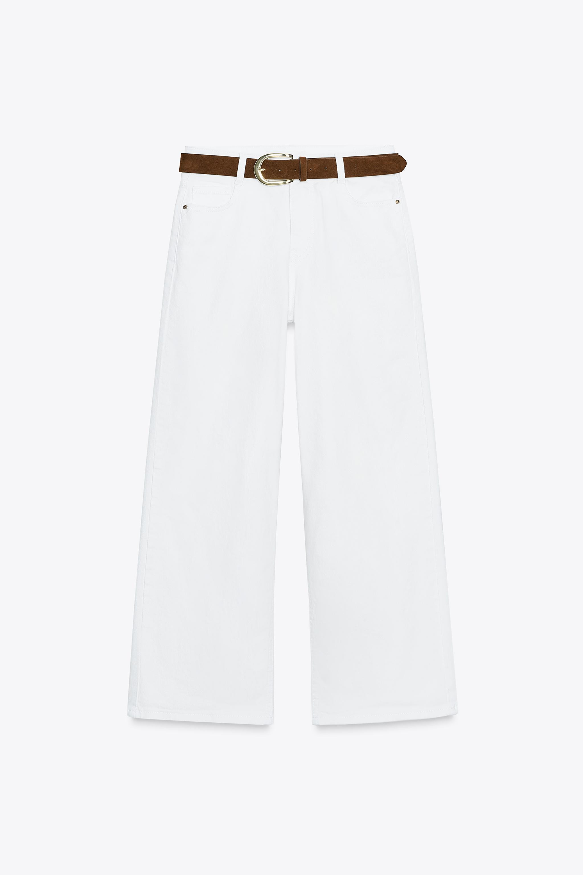 Z1975 HIGH-WAIST BELTED CULOTTES JEANS | Zara US