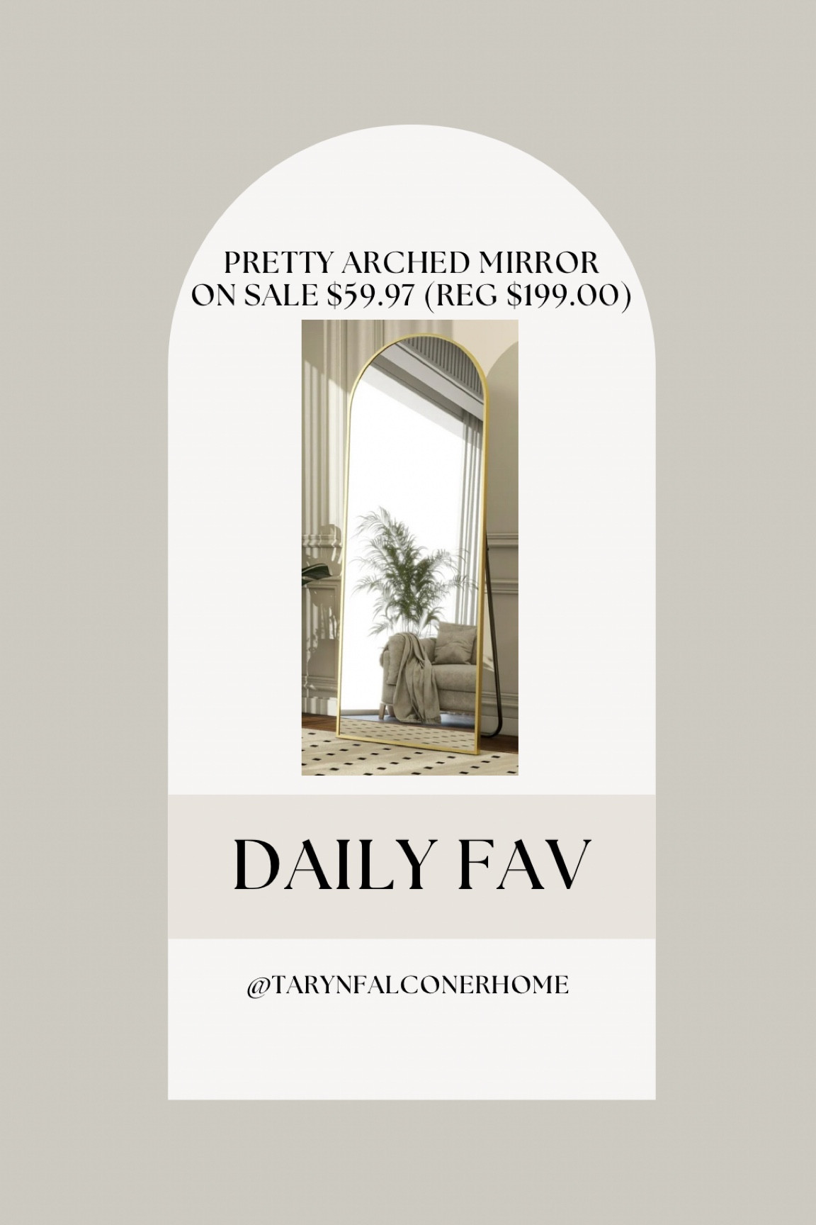 Pretty arched mirror on sale for only $59.97! Regular price $199.00

#LTKsalealert #LTKhome