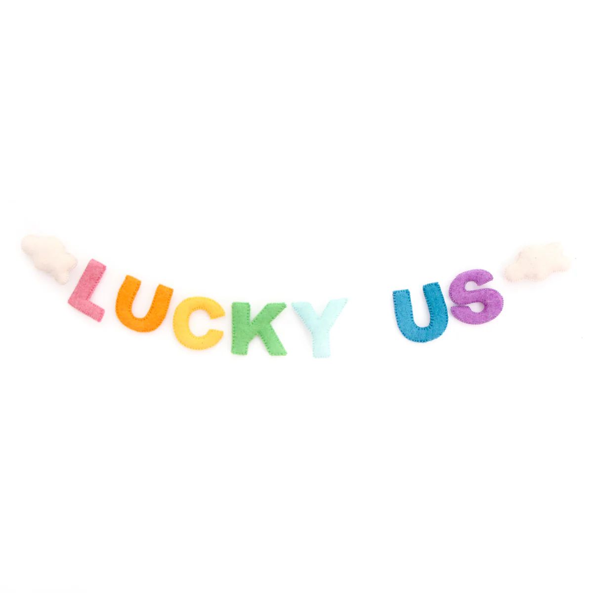 Lucky Us Rainbow Wool Felt Garland | Ellie and Piper