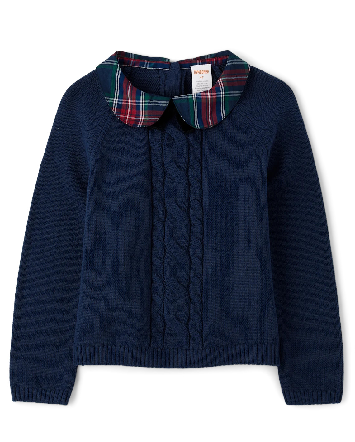 Girls Long Sleeve Bow Cable Knit Sweater - Royal Christmas - BLUE | Gymboree | Gymboree