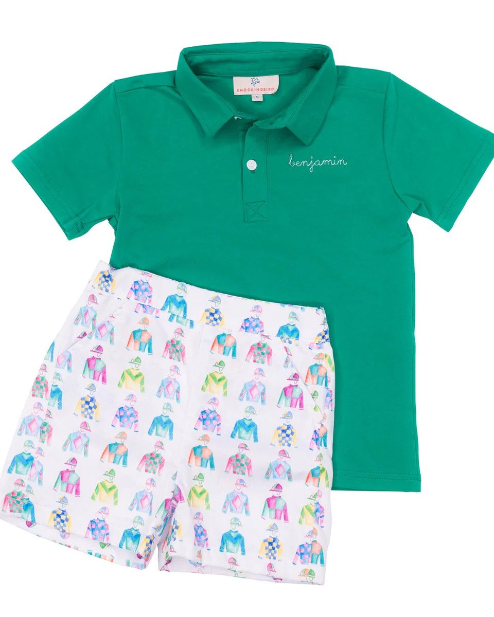 Jockey Silks Triple Crown Shorts Set | Smockingbird Kids
