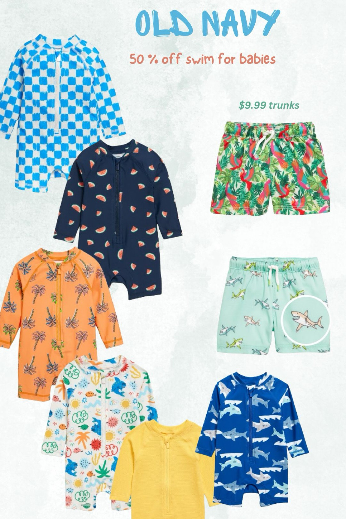 Have old navy swim for both my kids! 10/10 

My 9 month old is 21 lbs and wears 6-12 months 

#LTKcanada #LTKbaby #LTKswimwear