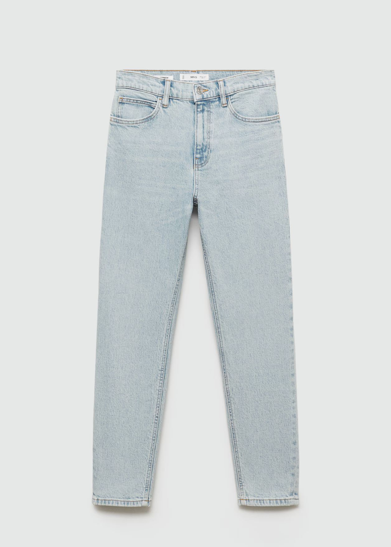 Newmom comfort high-rise jeans - Woman | MANGO United Kingdom | MANGO (UK)