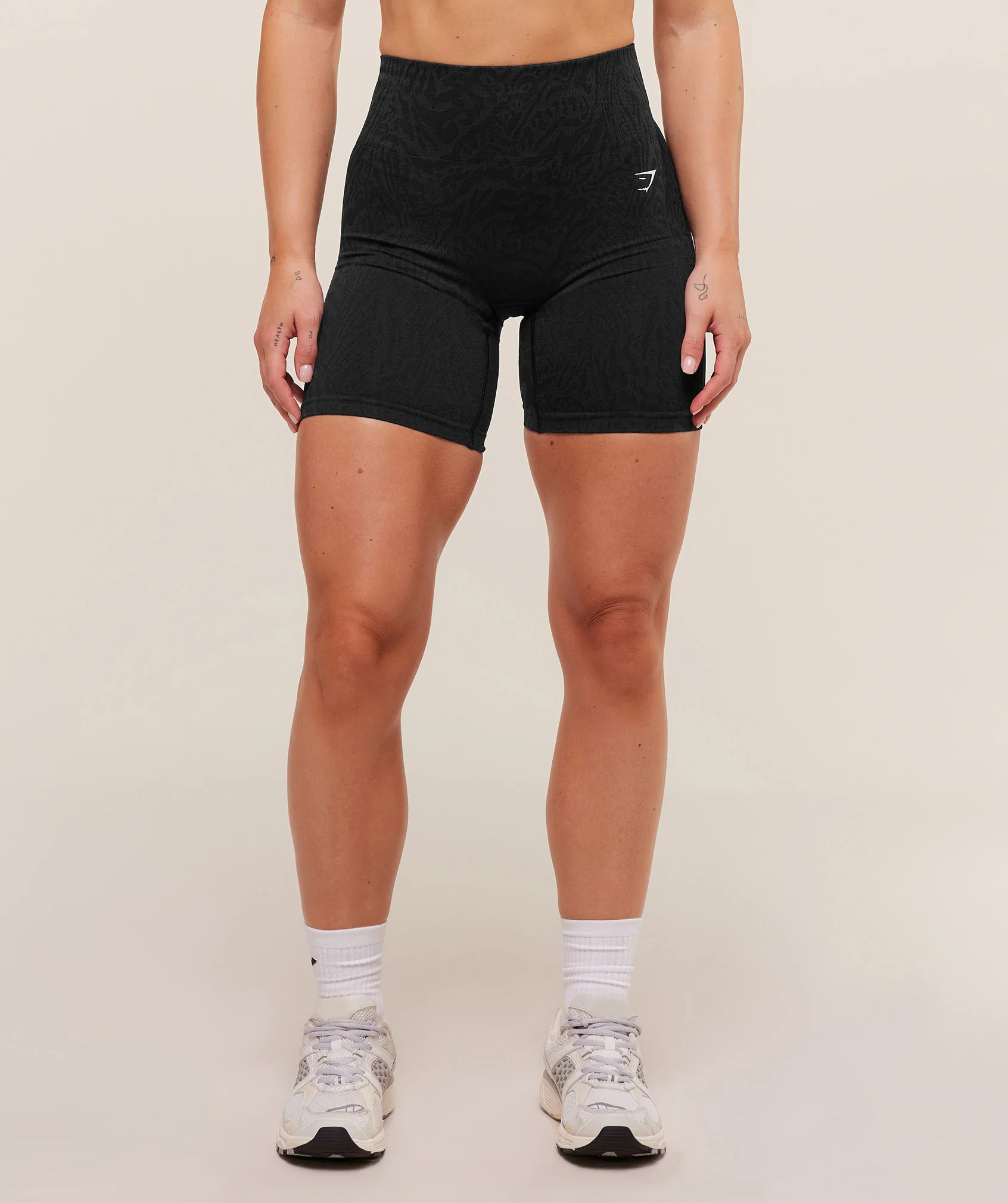 Gymshark Adapt Animal Seamless Shorts - Black/Asphalt Grey | Gymshark US