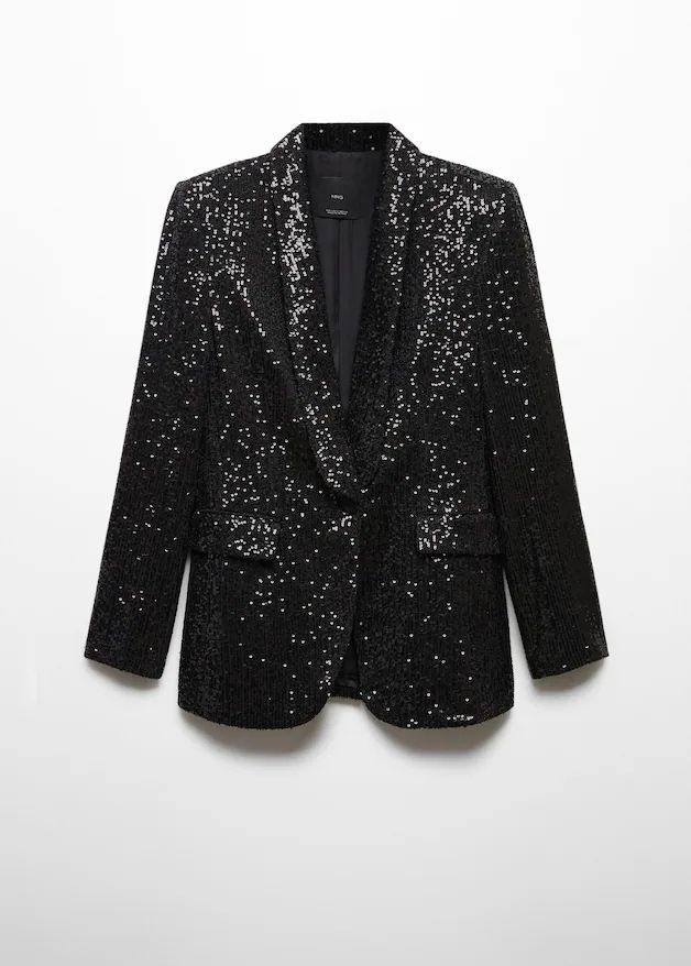 Sequined suit blazer | MANGO (US)