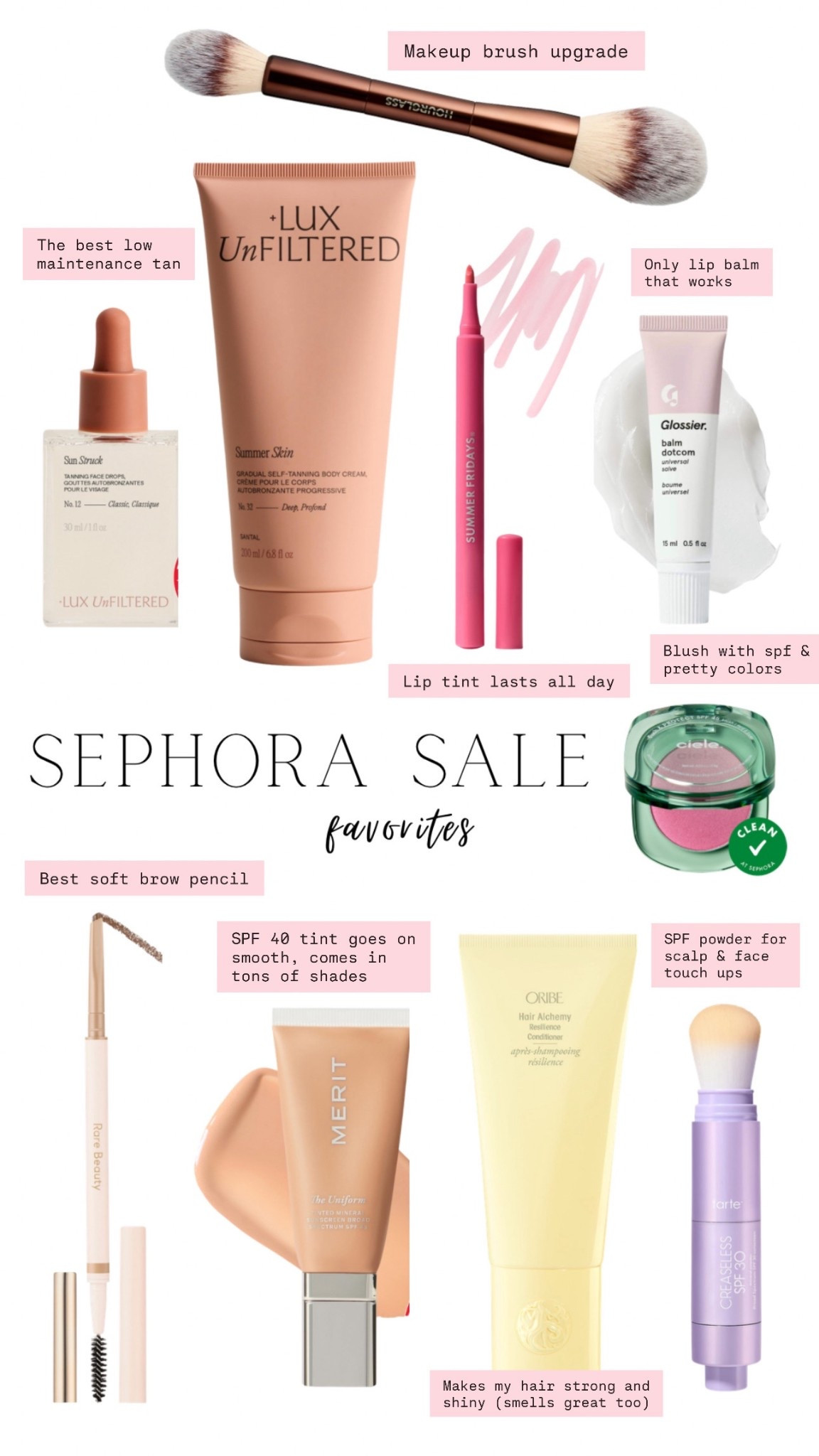 Highly rated Sephora spring sale favorite picks! Hydrating Self tanner, spf blush and powder, lip balm, Oribe alchemy shampoo, rare beauty brow and more

#LTKselfcare #LTKBeauty #LTKMothersDay