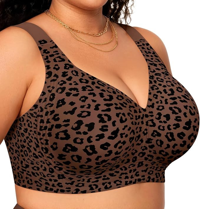 OEAK Womens Wireless Jelly Bras Plus Size Support Push Up Comfortable Bra | Amazon (US)