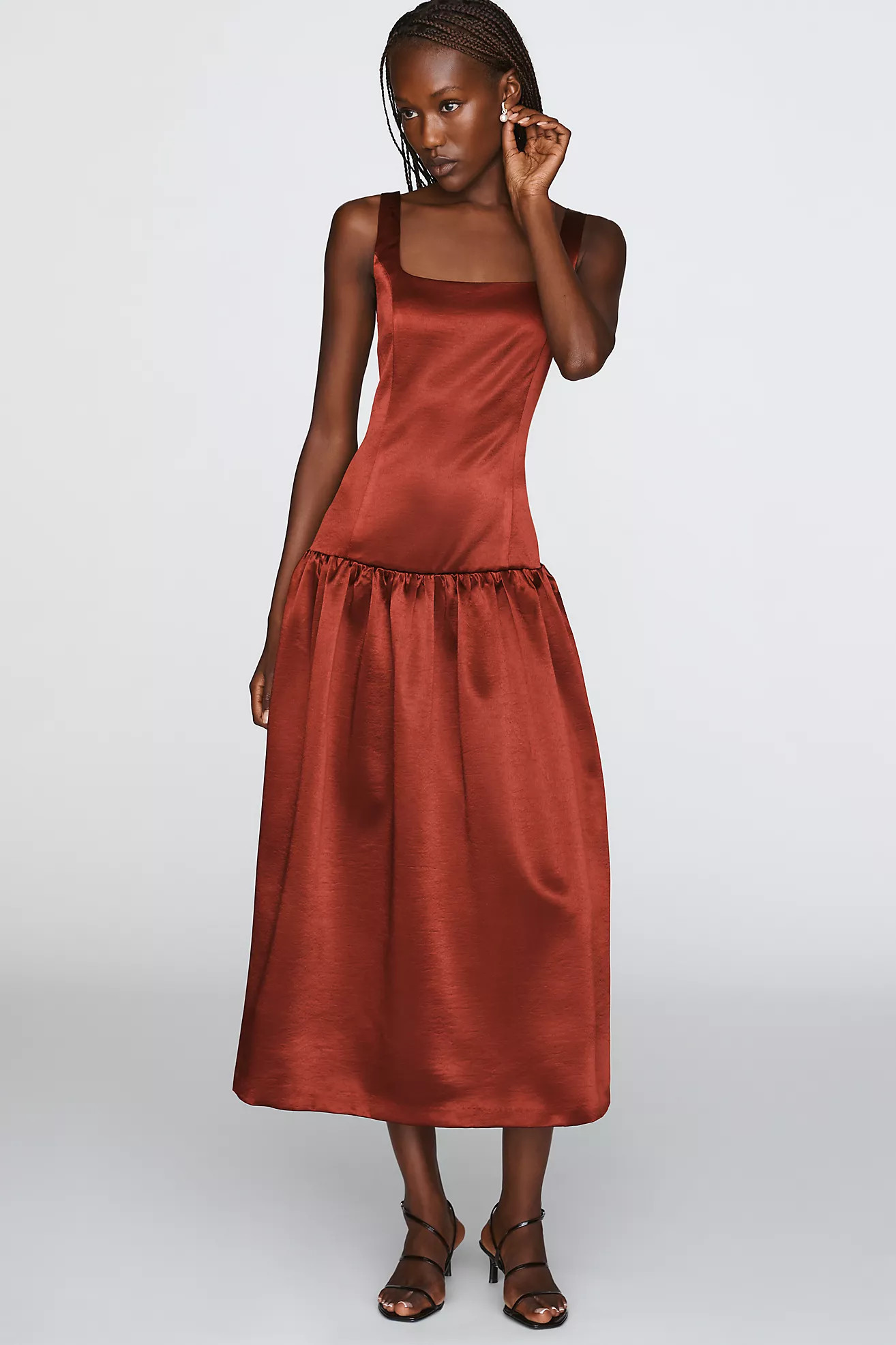 Endless Rose Drop Waist Midi Dress | Anthropologie (US)