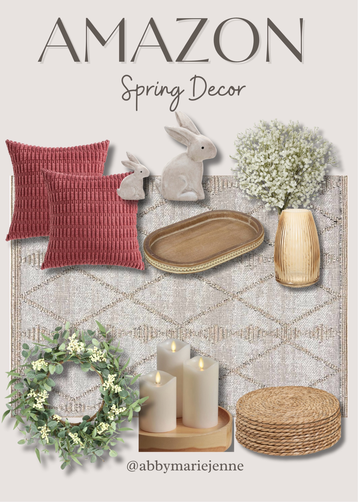 Spring decor. Amazon. Amazon spring decor. Neutral home decor. Amazon home finds. Seasonal decor. Spring home decor. Spring. 

#LTKfindsunder50 #LTKSeasonal #LTKhome