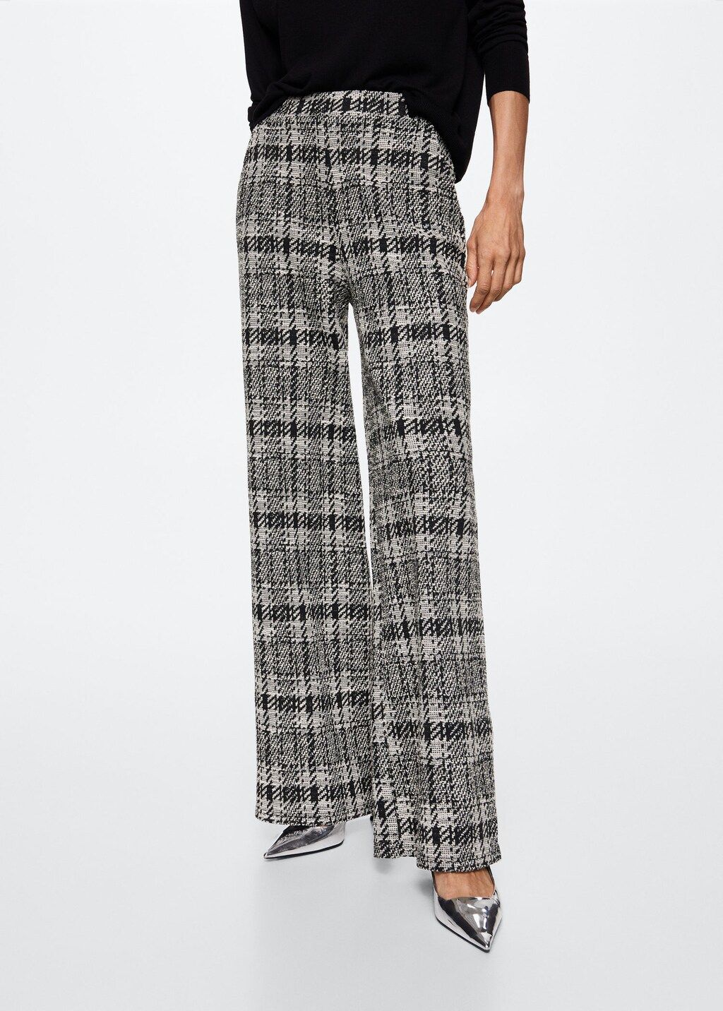 Plaid tweed pants -  Women | Mango USA | MANGO (US)